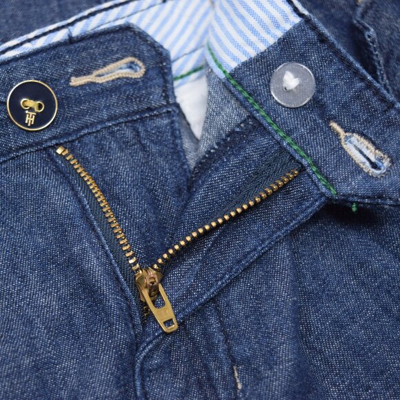 Tommy Hilfiger Denim Skirt Women 12 Blue Preppy Twee Cotton Nautical Retro Casua - Picture 6 of 12